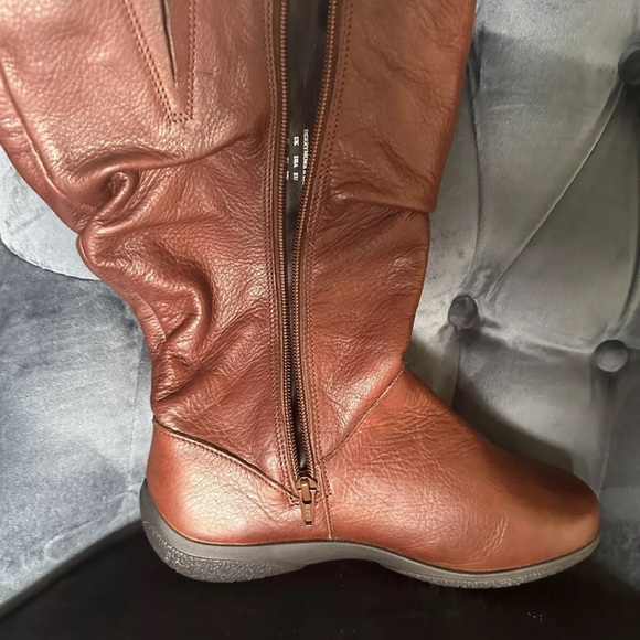 HOTTER Stability ORTHOLITE Brown REAL LEATHER Mid Calf BOOTS  UK 4.5 US 6.5 - Picture 4 of 5